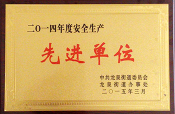 山東三維鋼結構公司先進單位獎牌