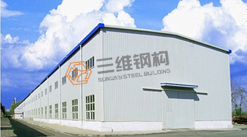 山東三維輕鋼結構廠房工地現場