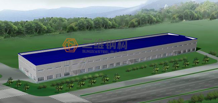山東三維鋼結(jié)構(gòu)公司建造的柴里礦輕鋼結(jié)構(gòu)廠房結(jié)構(gòu)效果圖