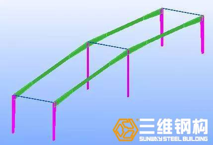 使用雙機(jī)抬吊安裝第二榀鋼屋架