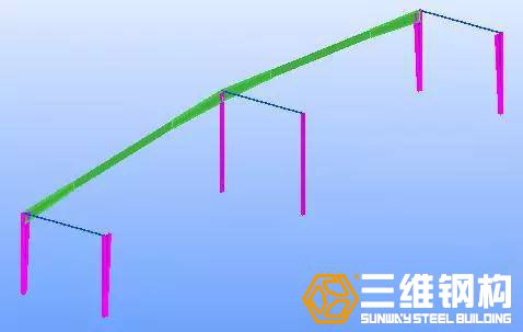 使用雙機(jī)抬吊安裝第一榀鋼屋架